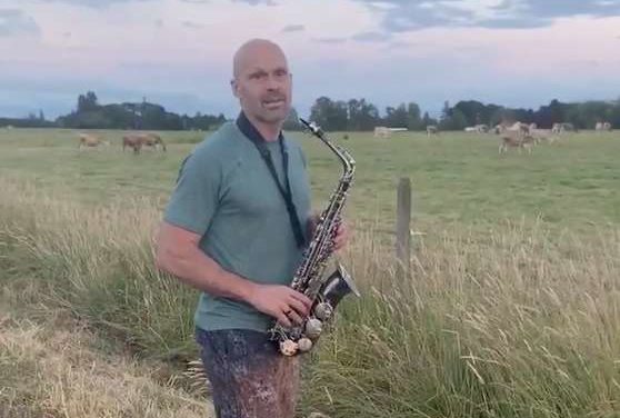 Man Plays Saxophone For The Best Audience