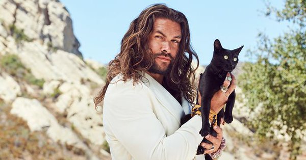 Jason Momoa Cuddling a Kitten For Magazine Cover Wins Millions Of Hearts