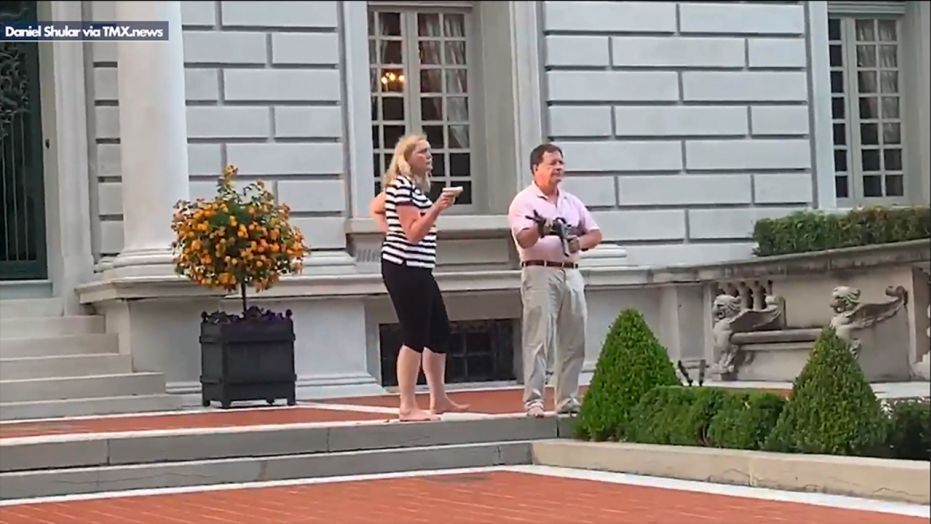 Married Couple Pointing Guns To Protesters, Defending Their Home and Dog